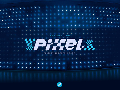 Pixel digital font future futuristic geometric modern pixel sci fi techno technology
