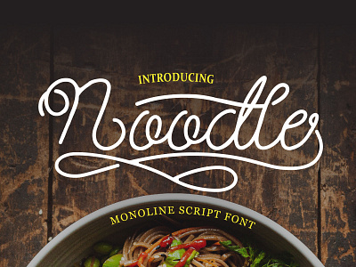 Noodle monoline script font