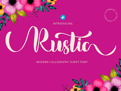 Rustic wedding font