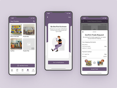 Puzzle Pal - Mobile Ui Shots App Design app design branding design mobile design product design ui user experience ux