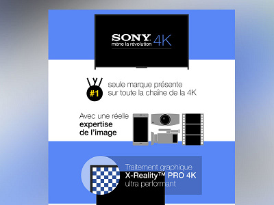 Datavisualisation Sony - TV 4K 4k datavisualisation flat design illustrator infographie sony tv
