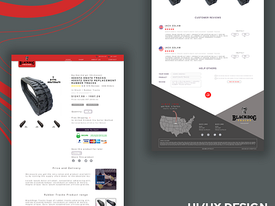 BlackDog Track Company Product Page Design branding design ecommerce website graphic design illustration ux vector