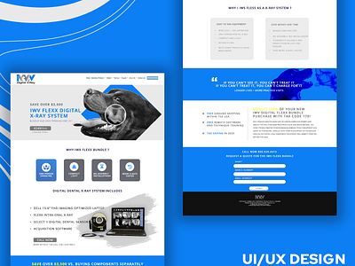 Landing Page Design for Veterinary Equipment Company branding design ecommerce website graphic design illustration ui ux