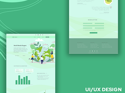 Non-Profit Nature Friendly Website Design branding design ecommerce website graphic design illustration logo typography ui ux vector