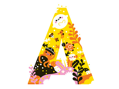 A fish font illustration letter sea typography