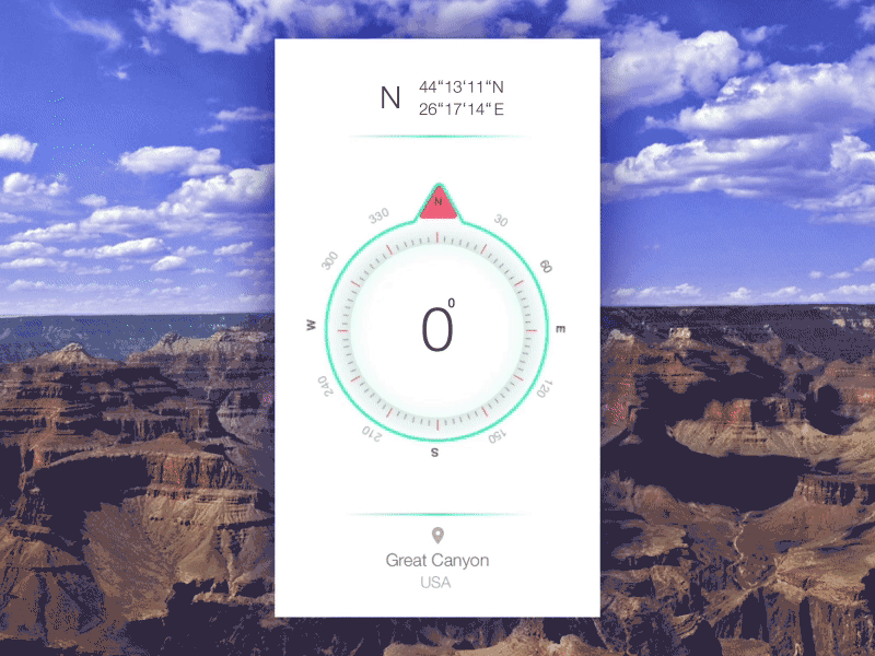 Compass - App by Ertuğrul Şümşet | Dribbble | Dribbble