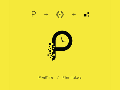 PixelTime Logo Cocept design illustration logo minimal vector