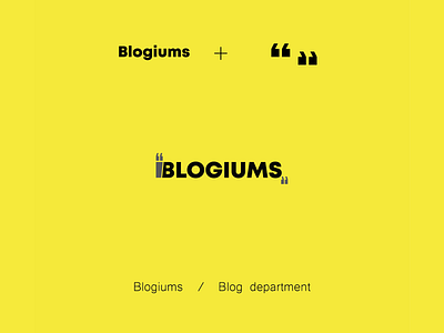 Blogiums Logo Concept design illustration logo vector