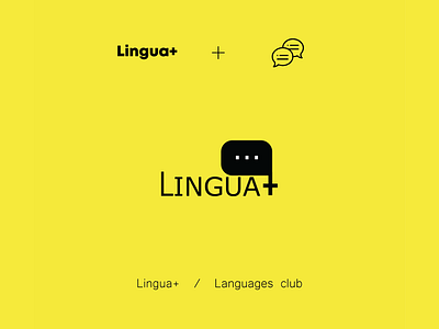 Lingua Plus Logo Concept design illustration logo vector