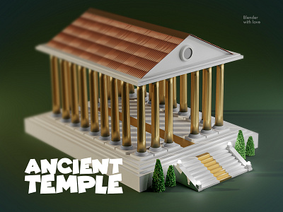 3D model of ancient Greek temple