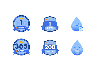 Icons and Logo for Water Reminder blue logo design icon design logo logo design sketch ui water reminder