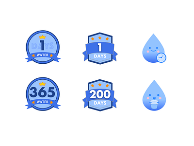 Icons and Logo for Water Reminder