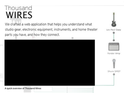 Thousand Wires Promotional Site fireworks thousand wires