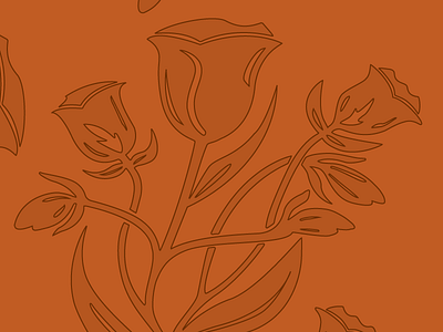 Floral Pattern floral hand drawn illustrator orange print vectors