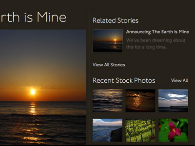 The Earth Is Mine - Redesign brown dark p22 underground photos typekit web