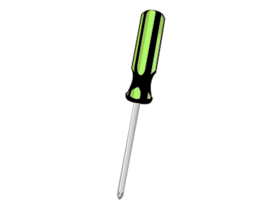 Screwdriver fireworks gradient mania green tools vector