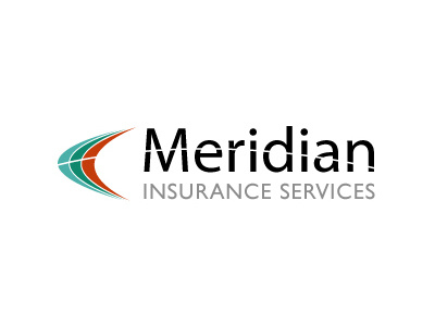 Meridian Insurance Services Logo insurance logo orange teal