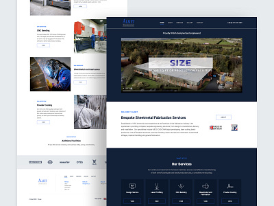 Almet Sheet Metal clean desktop homepage industry responsive ui ux web web design