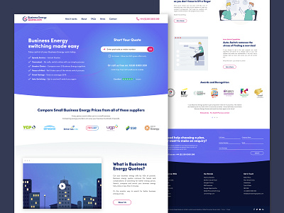NGP Business Energy Quotes.com blue business clean desktop energy homepage pink purple responsive ui ux web web design