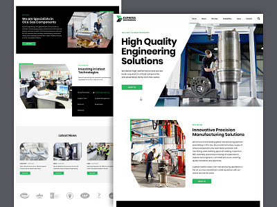 Express Engineering angles clean desktop engineering homepage responsive ui ux web web design