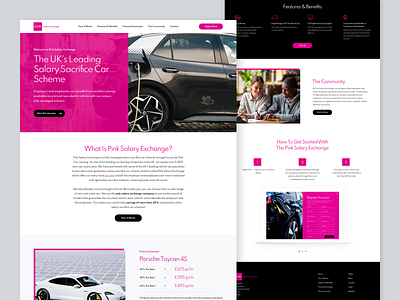 Pink Salary Exchange design desktop homepage responsive ui ux web web design