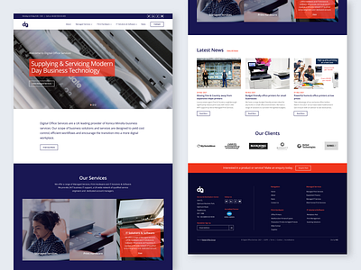 Digital Office Services design desktop homepage responsive ui ux web web design