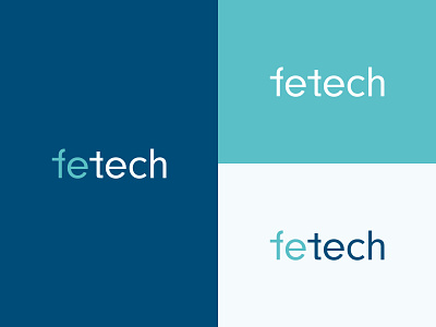 fetech branding concept blue branding education green identity identity design logo logo design sans serif teal technology typography