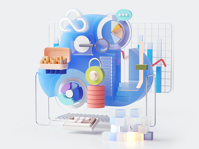 Cloud Icon 3d c4d design icon illustration inspiration octane