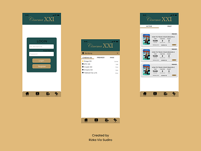 Redesign Cinema XXI App cinema cinemaxxi design login movie app