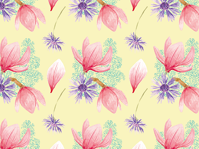 Love and Purpose pattern botanical branding flowers graphic design illustration love pastel pattern purpose watercolor