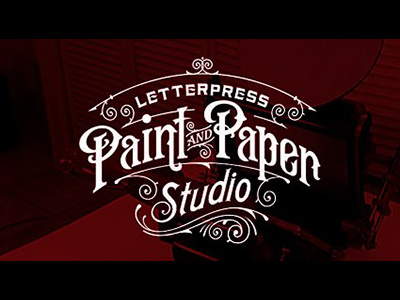 Logo "Paint and Paper" letterpress studio leterpressstudio letterhead letterpress logo