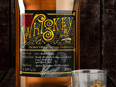 Label Whiskey Bottle