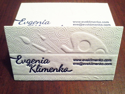 Klimenko Letterpress Business Cards