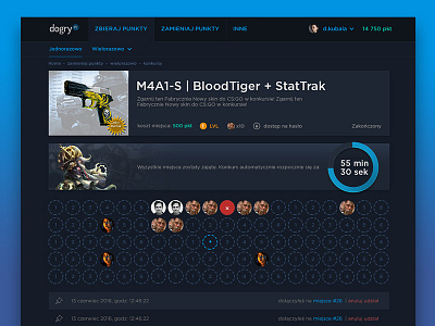 Giveaway page csgo gaming giveaway layout product state ui ux