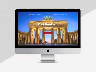 Da&Deutsch is landing page for author's course course design deutschland language minimal school ui ux web