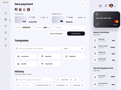 Finance dashboard blue dashboard design finance money panels ui ux web