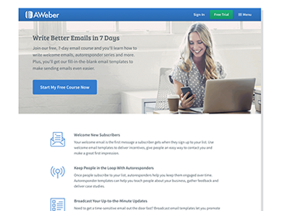 What to Write in Your Emails aweber design email guide marketing responsive website