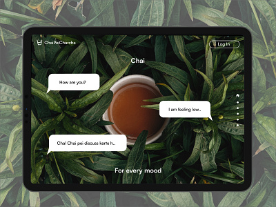 Homepage chai daily 100 challenge dailyui design homepage tea ui uidesign