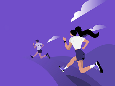 Running 🏃 header fast illustration marathon race run runner runners running web