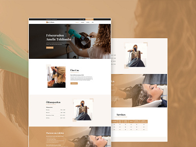 Amelie Tshilomba - Hair Salon Website UI Template