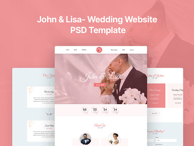 John and Lisa- Wedding Template UI Design