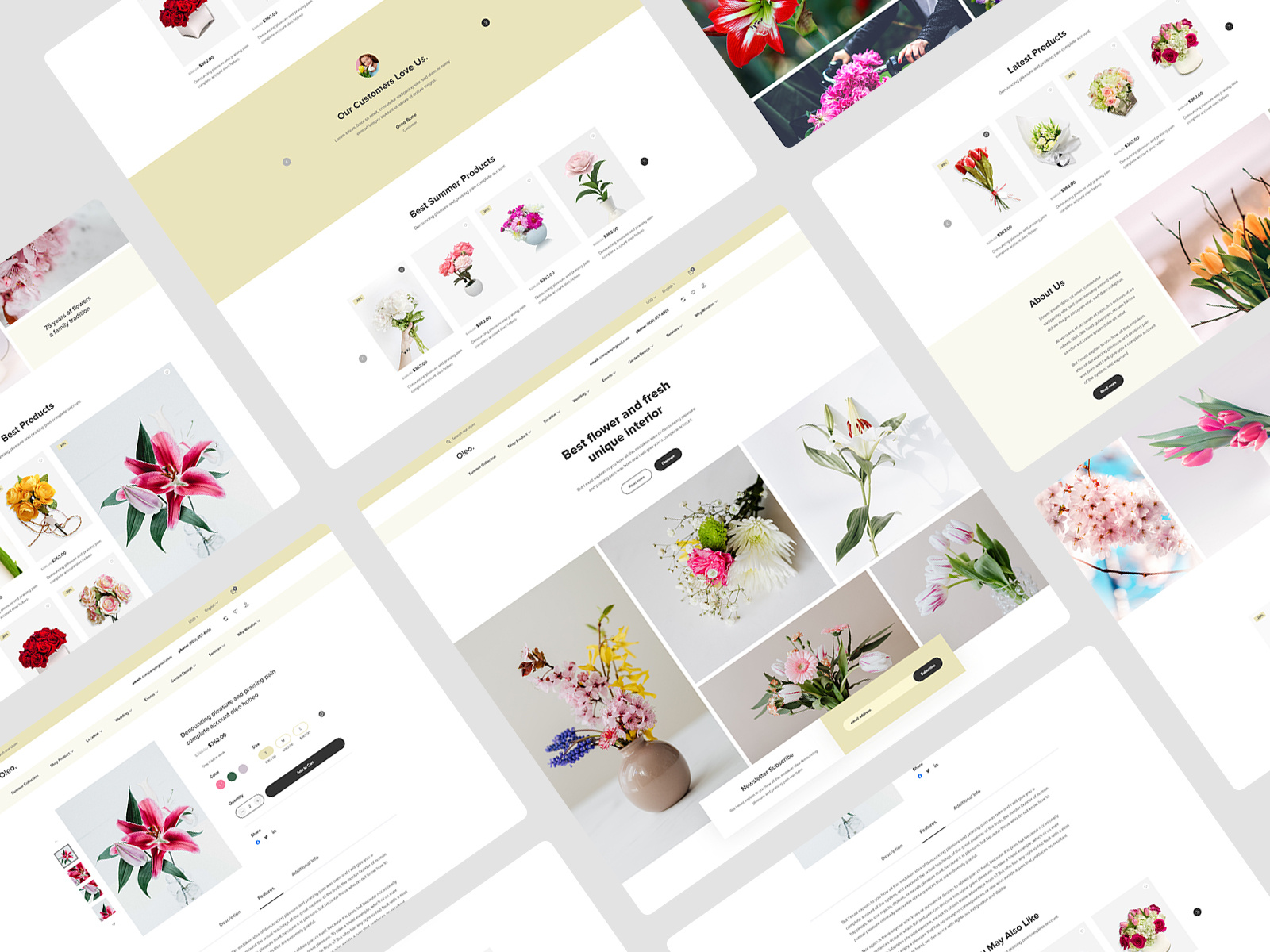Elan Flowers site by Md Shah Alam on Dribbble