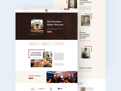 The Herndon Home Museum- Website Design 2022 branding clean creative design insurance company landing museum museum website shah alam template ui uiux ux website website design