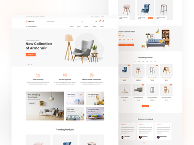 Fairflow -Furniture eCommerce Website 2022 chair clean creative design e commerce e commerce website ecommerce shop furniture furniture website landing modern shah alam template typography ui uiux ux website