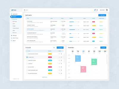 Sass - Project Management Dashboard adobi xd clean ui creative dashboard interface minimal project project management saas service shah alam software trendy ui uiux ux web app web app design web application