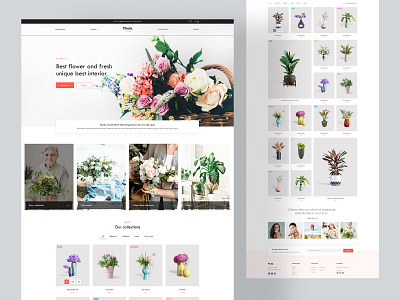 Phule - Flower eCommerce Website clean ui creative ecommerce figma floral flower flower shop flower website interaction landing page minimal online shop product shah alam trendy typography ui uiux ux website