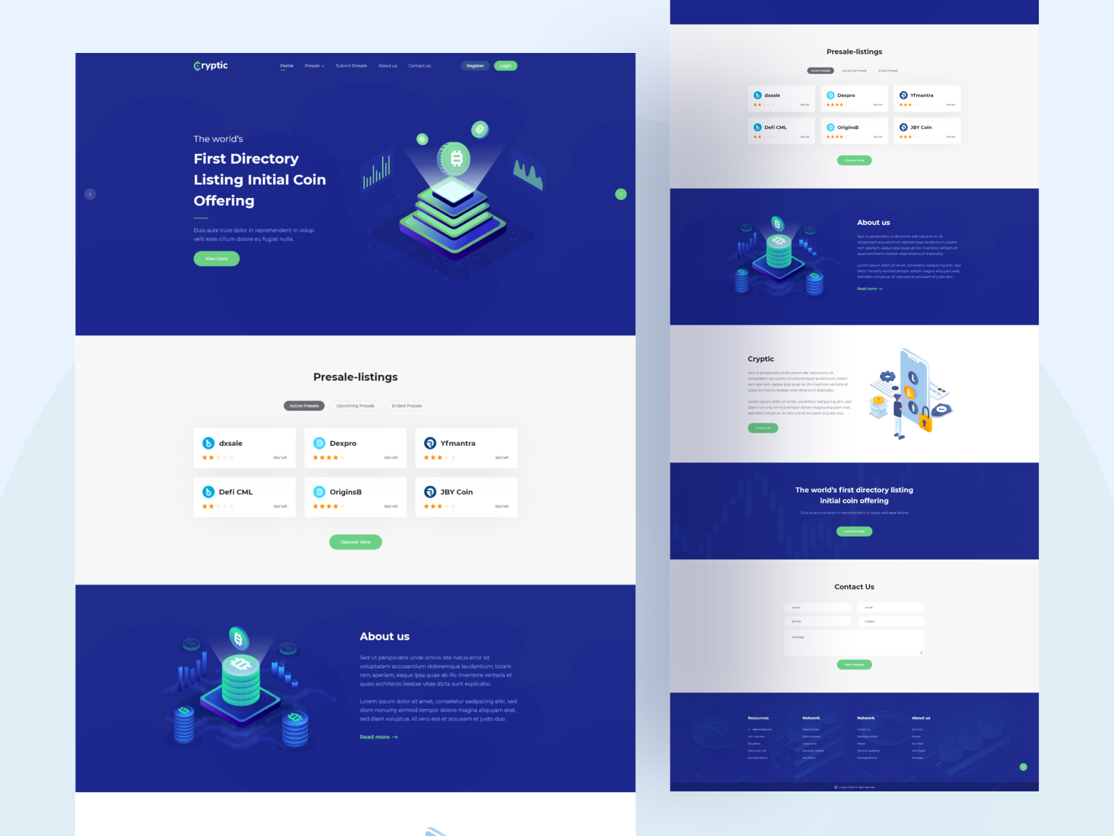 Cryptic - Cryptocurrency Website by Md Shah Alam on Dribbble