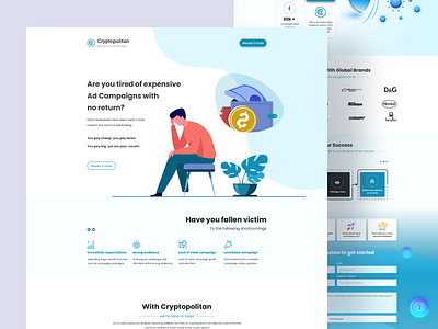 Criptopoliton - Cryptocurrency Website best ui clean ui coin creative crypto crypto wallet cryptocurrency finance home screen invest modern online popular ui template typography uiux website