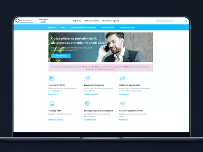 ČPZP - insurance company homepage insurance ui ux ux ui web webdesign website