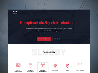 First shot - Electro redesign black czech design dribbble electro first red shot ui ux welcome white